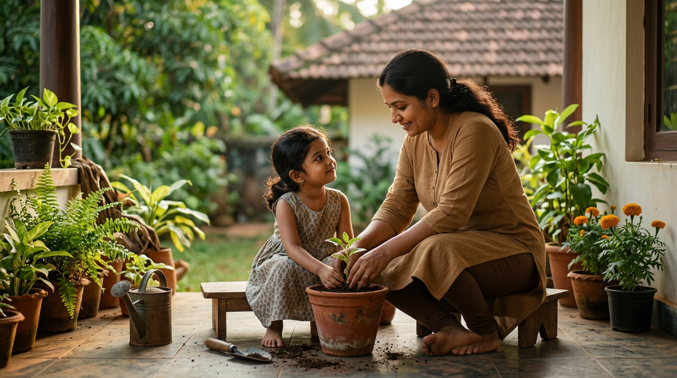 Parent and child together — raising healthy, values-grounded children