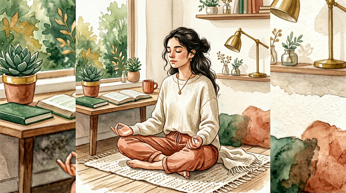 Child in calm focus — concentration and study